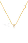Diamond Baby Star & Gold Moon Necklace