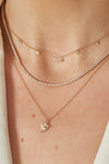 Gold Hummingbird Necklace in 14k Yellow Gold