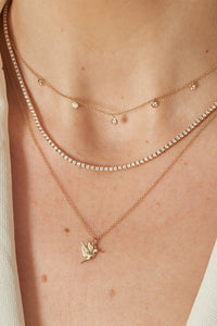 Gold Hummingbird Necklace in 14k Yellow Gold