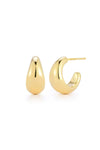 Gold Jumbo Dome Huggie Earrings in 14k Yellow Gold