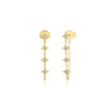 Multi Diamond Sparkle Chain Stud Earring in 14k Yellow Gold