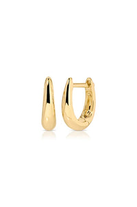 Gold Mini Maeve Huggie Earrings in 14k Yellow Gold