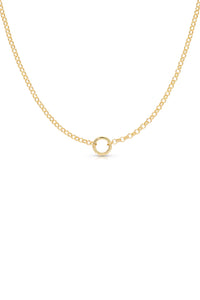 Rolo Chain Enhanced Necklace in 14k Yellow Gold
