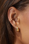 Gold Jumbo Dome Huggie Earrings in 14k Yellow Gold