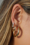 Sasha Hoop Earrings in 14k Yellow Gold