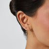 Multi Diamond Sparkle Chain Stud Earring in 14k Yellow Gold