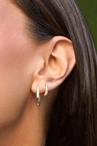 Diamond Mini Maeve Huggie Earrings in 14k Yellow Gold
