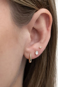 Gold Mini Maeve Huggie Earrings in 14k Yellow Gold