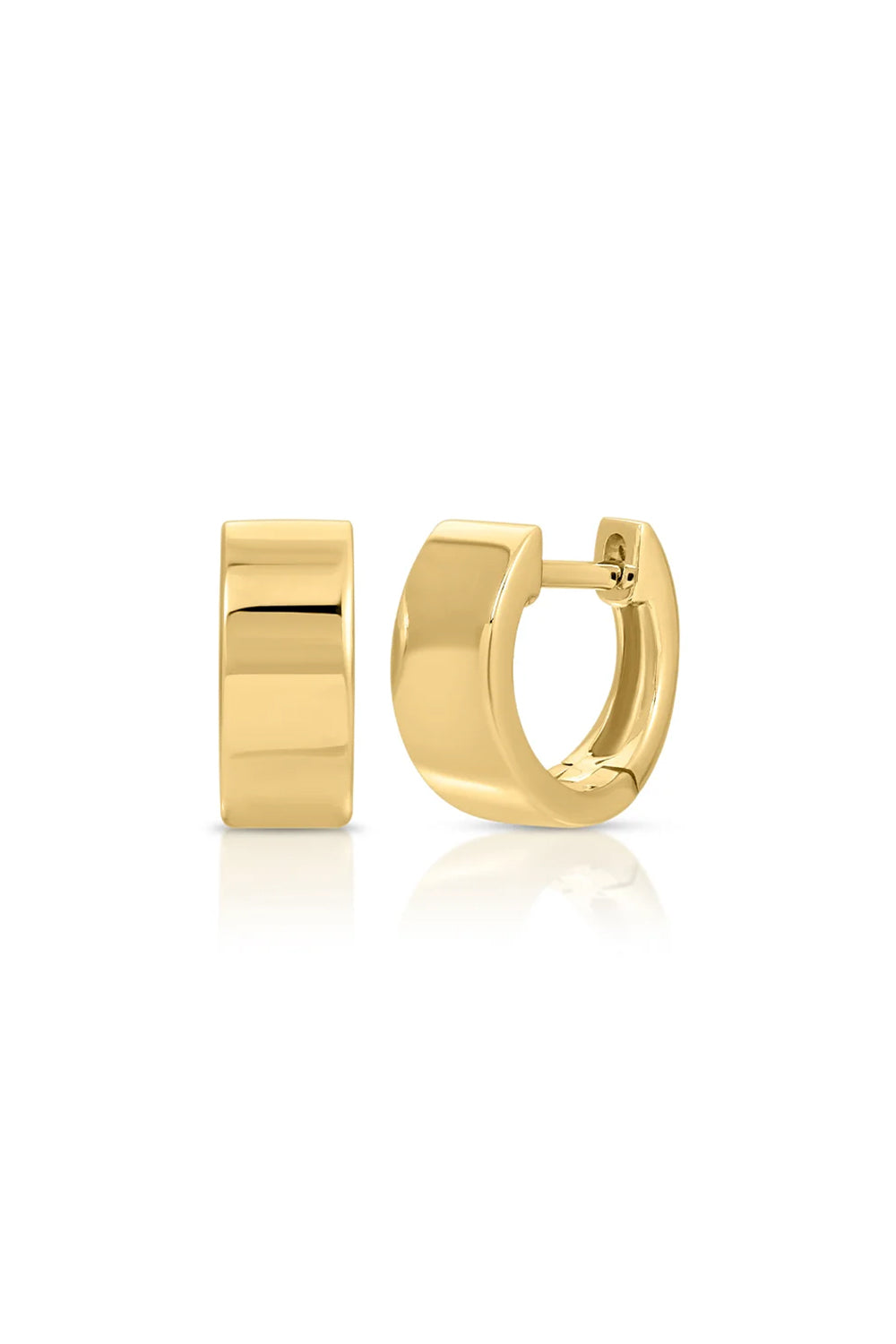 Gold Jumbo Huggie Earrings in 14k Gold