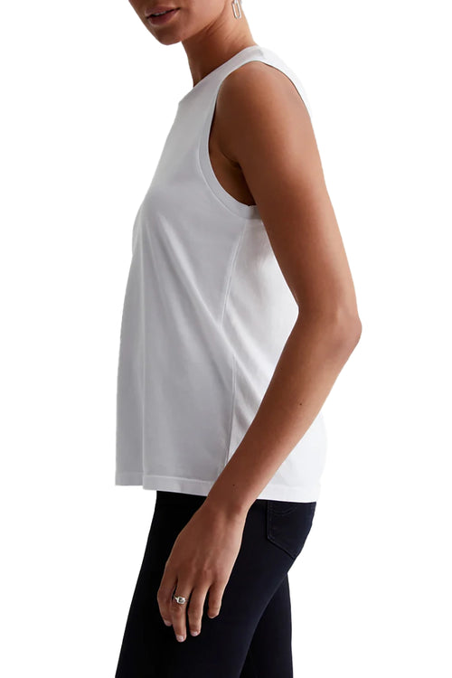 Jagger Muscle Tee in True White