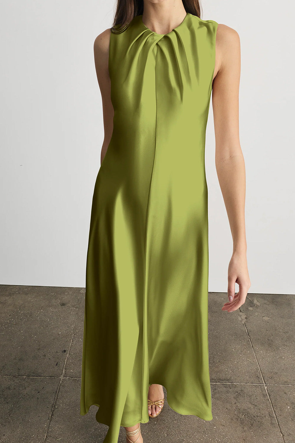 Emily Dress in Asparagus