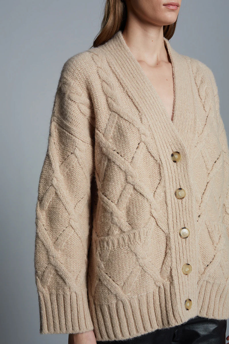 Kayln Cardi in Pale Camel