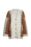 Zoe Cardigan in Ivory Camel