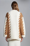 Zoe Cardigan in Ivory Camel