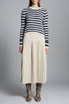 Ava Stripe Sweater in Ivory Navy