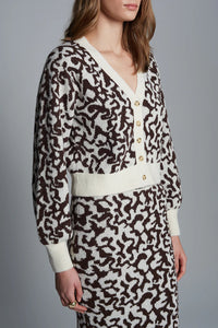 Rumi Cardi in Ivory Espresso