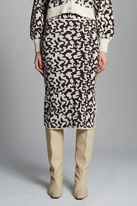 Juno Skirt in Ivory Espresso