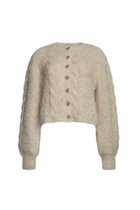Skylar Cardi Pale Camel Ivory Tweed