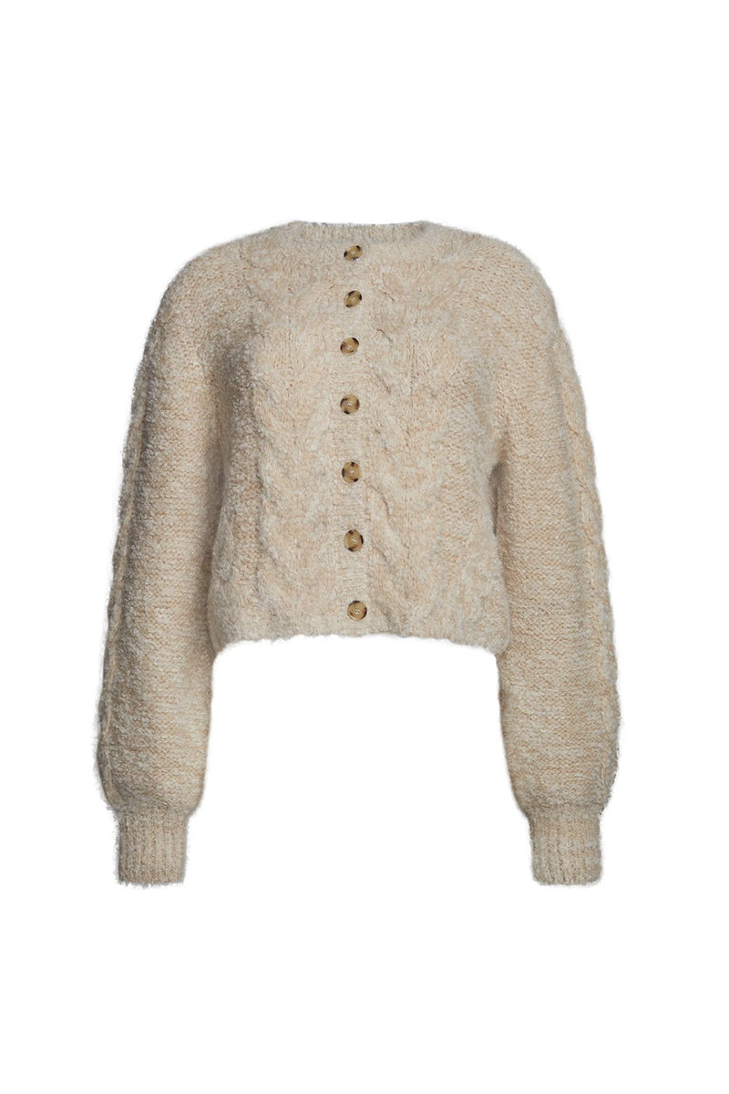 Skylar Cardi Pale Camel Ivory Tweed