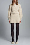 Skylar Cardi Pale Camel Ivory Tweed