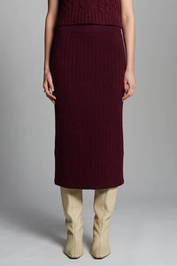Pia Tube Skirt in Merlot