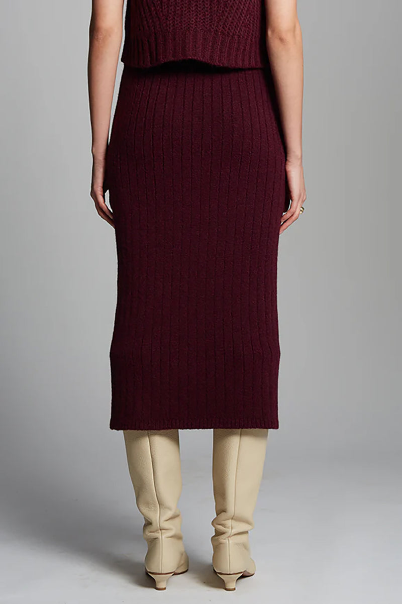 Pia Tube Skirt in Merlot