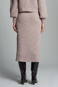 Pia Tube Skirt in Pink Melange
