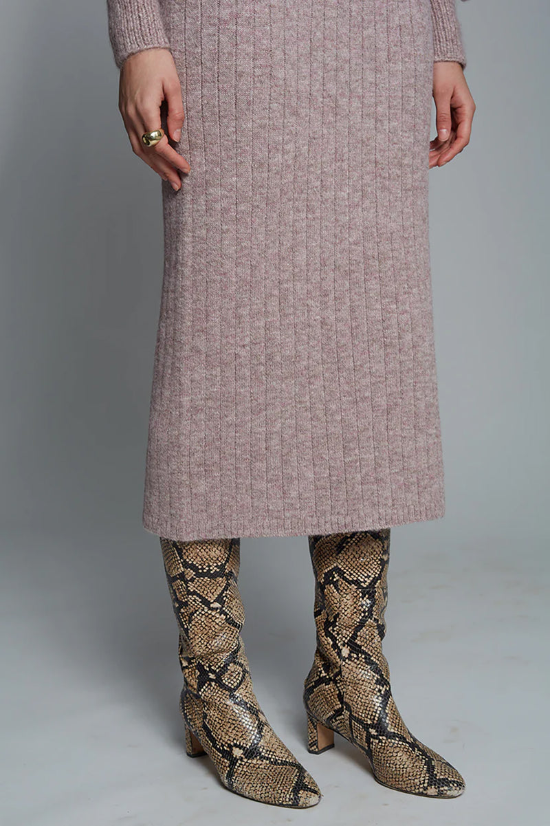 Pia Tube Skirt in Pink Melange