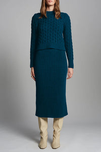 Pia Tube Skirt in Regal Green