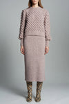 Pia Tube Skirt in Pink Melange