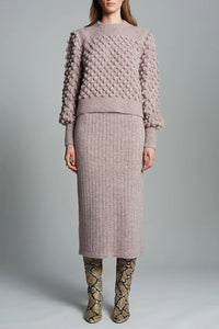 Pia Tube Skirt in Pink Melange