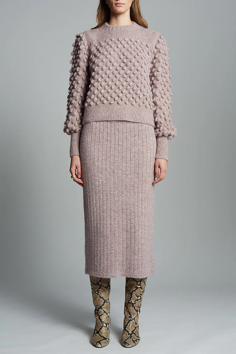 Pia Tube Skirt in Pink Melange