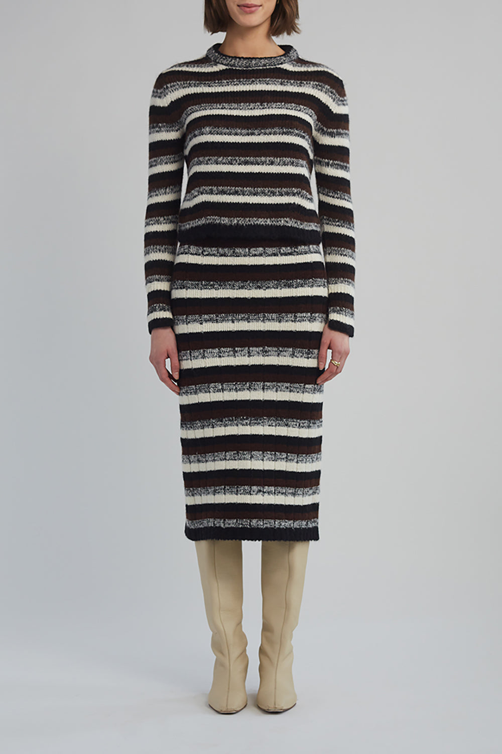 Ava Multistripe Sweater in Multi Stripe
