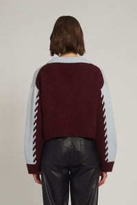 Lora Sweater in Powder Blue Merlot