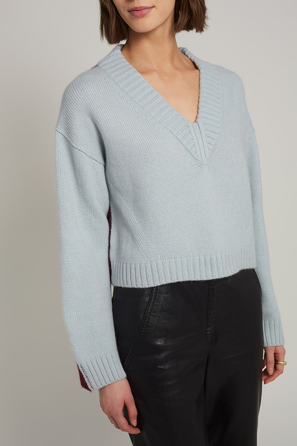 Lora Sweater in Powder Blue Merlot