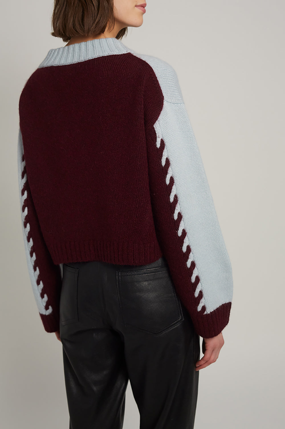 Lora Sweater in Powder Blue Merlot