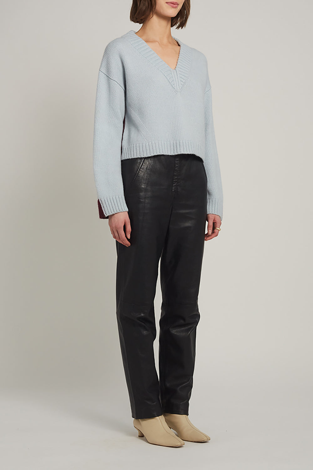 Lora Sweater in Powder Blue Merlot