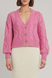 Tara Cardi in Taffy Pink