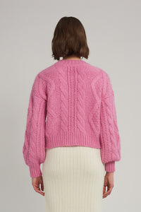 Tara Cardi in Taffy Pink