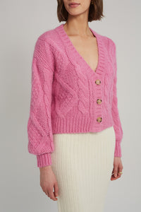 Tara Cardi in Taffy Pink