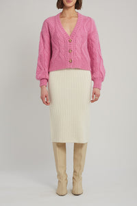 Tara Cardi in Taffy Pink