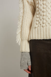 Mae Handwarmer in Pale Melange Grey