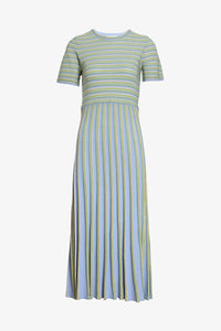 Emilia Knit Dress in Powder Blue Multi
