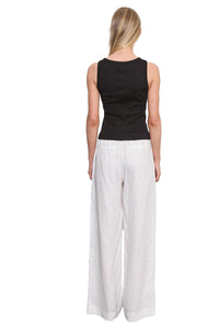 Supima Cotton Scoop Tank in Black