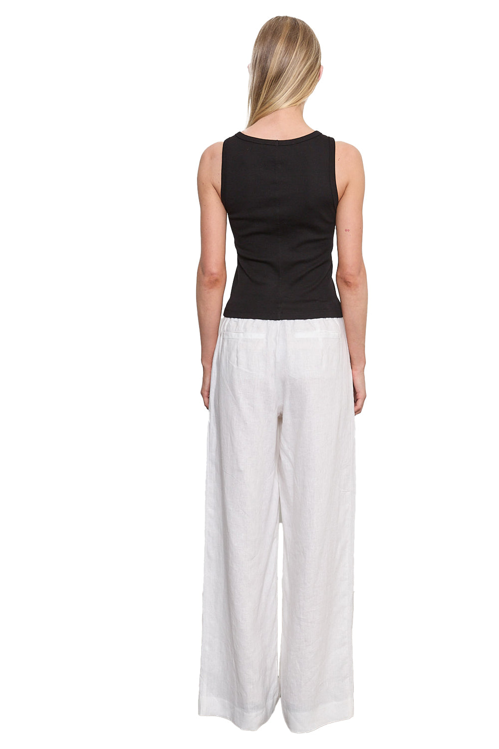 Supima Cotton Scoop Tank in Black