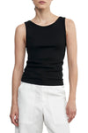 Supima Knit Easy Tank in Black