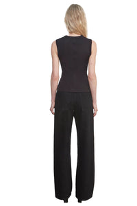 Supima Cotton New Classic Sleeveless Tee in Black