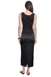 Supima Baby Rib Tank in Black