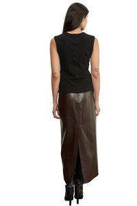 Cashmere New Classic Sleeveless Crew in Black