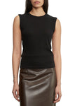 Cashmere New Classic Sleeveless Crew in Black